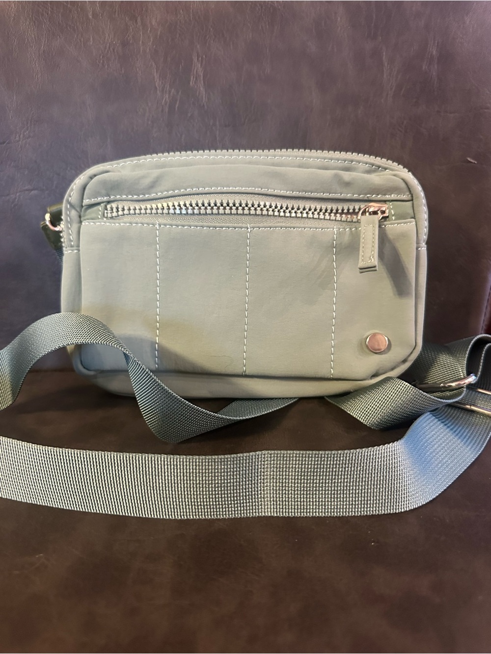 Crossbody Sling Bag in Sage Green